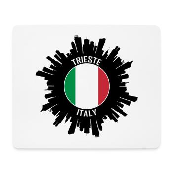 Trieste Skyline Italy Flag Travel Souvenir - Mouse Pad (horizontal) - white - Front