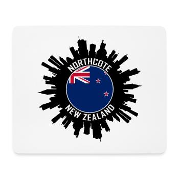 Northcote Skyline New Zealand Flag Souvenir de voyage - Tapis de souris (format paysage) - blanc - Devant