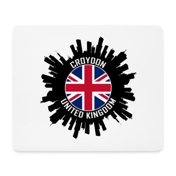 Croydon Skyline UK Flagge Reise-Souvenir - Mousepad (Querformat) - Weiß - Vorne