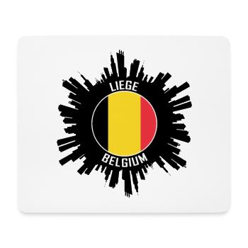 Liège Skyline Belgique Flag Souvenir de voyage - Tapis de souris (format paysage) - blanc - Devant