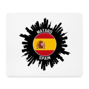 Mataro Skyline Spanien Flagge Reise-Souvenir - Mousepad (Querformat) - Weiß - Vorne