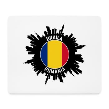 Braila Skyline Roumanie Flag Souvenir de voyage - Tapis de souris (format paysage) - blanc - Devant
