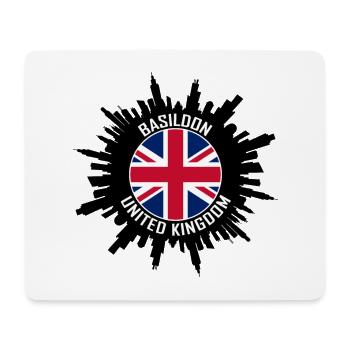 Basildon Skyline UK Flagge Reise-Souvenir - Mousepad (Querformat) - Weiß - Vorne