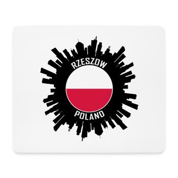 Rzeszow City Skyline Poland Flag Silhouette Travel - Mouse Pad (horizontal) - white - Front