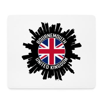 Bournemouth Skyline Uk Flag Souvenir de voyage - Tapis de souris (format paysage) - blanc - Devant