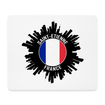 Saint Etienne Skyline France Flag Travel Souvenir - Mouse Pad (horizontal) - white - Front