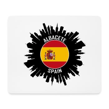 Albacete Skyline Espagne Flag Souvenir de voyage - Tapis de souris (format paysage) - blanc - Devant