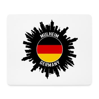 Mulheim Skyline Allemagne Flag Souvenir de voyage - Tapis de souris (format paysage) - blanc - Devant