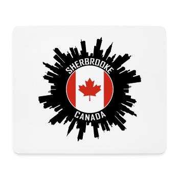 Sherbrooke Skyline Canada Flag Souvenir de voyage - Tapis de souris (format paysage) - blanc - Devant