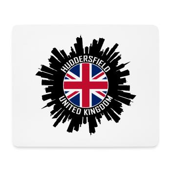 Huddersfield Skyline Uk Flag Souvenir de voyage - Tapis de souris (format paysage) - blanc - Devant