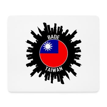 Bade Skyline Taiwan Flagge Reise Souvenir - Mousepad (Querformat) - Weiß - Vorne