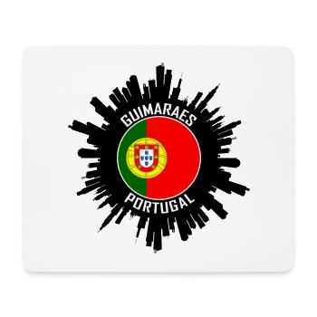 Guimaraes Skyline Portugal Flag Souvenir de voyage - Tapis de souris (format paysage) - blanc - Devant