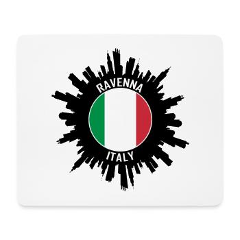 Ravenna Skyline Italy Flag Travel Souvenir - Mouse Pad (horizontal) - white - Front