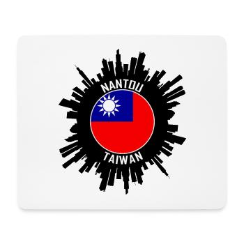Nantou Skyline Taiwan Flag Souvenir de voyage - Tapis de souris (format paysage) - blanc - Devant