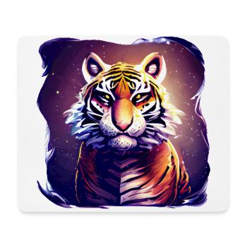 Tiger Großkatze Kunst Geschenkidee - Mousepad (Querformat) - Weiß - Vorne