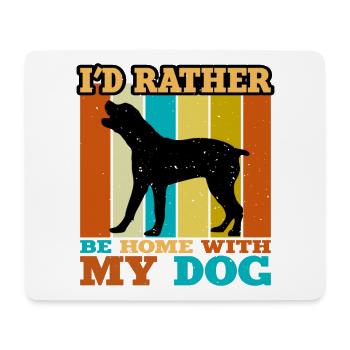 Boerboel Dog Lover Silhouette Vintage Sunset - Tapis de souris (format paysage) - blanc - Devant