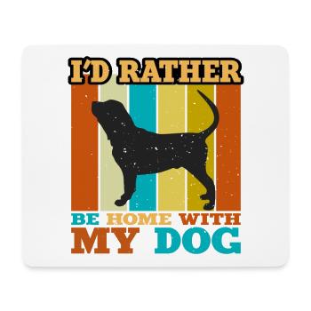 Bluthund Hund Liebhaber Silhouette Vintage Sonnenuntergang - Mousepad (Querformat) - Weiß - Vorne