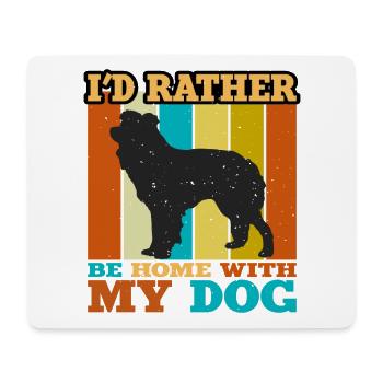 Border Collie Dog Lover Silhouette Vintage Sunset - Tapis de souris (format paysage) - blanc - Devant