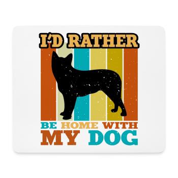 Blue Heeler Dog Lover Silhouette Vintage Sunset - Mousepad (Querformat) - Weiß - Vorne