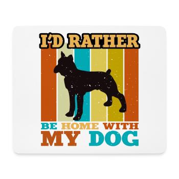 Boxer Dog Silhouette Vintage Sunset für Hundeliebhaber - Mousepad (Querformat) - Weiß - Vorne