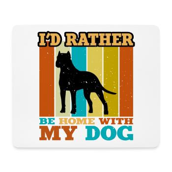 Amoureux des chiens brésiliens Silhouette Vintage Coucher de soleil - Tapis de souris (format paysage) - blanc - Devant