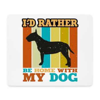 Bullterrier Hund Liebhaber Silhouette Vintage Sonnenuntergang - Mousepad (Querformat) - Weiß - Vorne