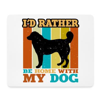 Bukowina Schäferhund Liebe Silhouette Retro Sonnenuntergang - Mousepad (Querformat) - Weiß - Vorne