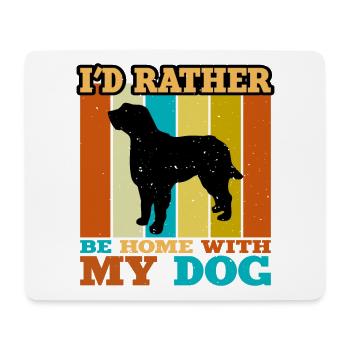 Briquet Griffon Vendeen Dog Silhouette Retro Sun - Tapis de souris (format paysage) - blanc - Devant