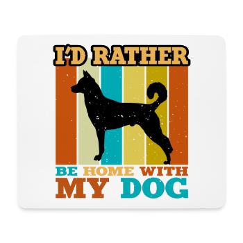 Canaan Dog Lover Silhouette Vintage Sunset - Tapis de souris (format paysage) - blanc - Devant