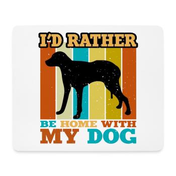 Chien Francais Blanc Et Orange Dog Silhouette - Mouse Pad (horizontal) - white - Front