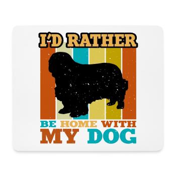 Clumber Spaniel Dog Love Silhouette Vintage Sunset - Tapis de souris (format paysage) - blanc - Devant