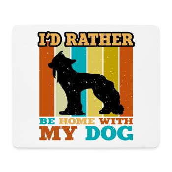 Chinesischer Schopfhund Liebe Silhouette Vintage Sonnenuntergang - Mousepad (Querformat) - Weiß - Vorne