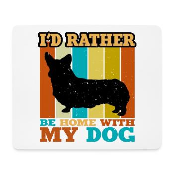 Corgi Dog Silhouette Vintage Sunset for Dog Lovers - Mouse Pad (horizontal) - white - Front
