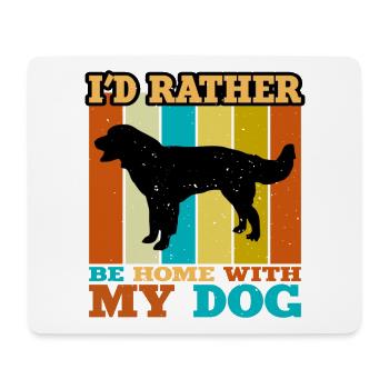 Drentse Patrijshond Hund Silhouette Retro Sunset - Mousepad (Querformat) - Weiß - Vorne