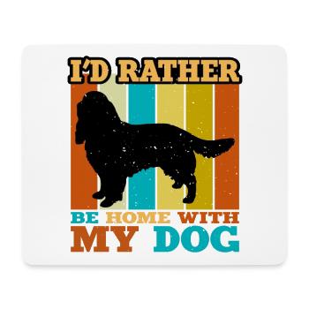 English Springer Spaniel Hund Silhouette Retro Sonne - Mousepad (Querformat) - Weiß - Vorne