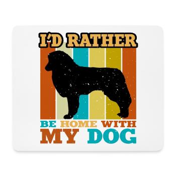 English Shepherd Dog Lover Silhouette Retro Sunset - Mouse Pad (horizontal) - white - Front