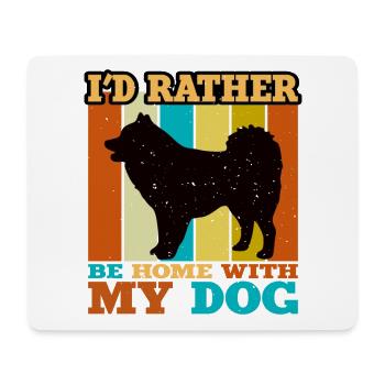 elou Dog Silhouette Vintage Sunset für Hundeliebhaber - Mousepad (Querformat) - Weiß - Vorne