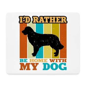 Golden Retriever Hund Liebhaber Silhouette Retro Sonnenuntergang - Mousepad (Querformat) - Weiß - Vorne