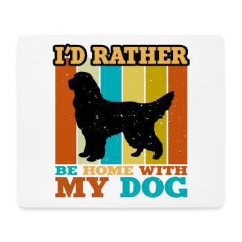 Gordon Setter Dog Lover Silhouette Vintage Sunset - Tapis de souris (format paysage) - blanc - Devant