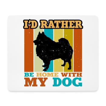 Deutscher Spitz Hund Liebhaber Silhouette Vintage Sonnenuntergang - Mousepad (Querformat) - Weiß - Vorne