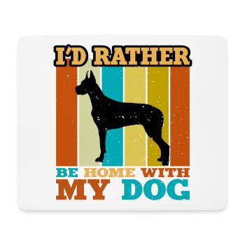 Deutsche Dogge Liebhaber Silhouette Vintage Sonnenuntergang - Mousepad (Querformat) - Weiß - Vorne