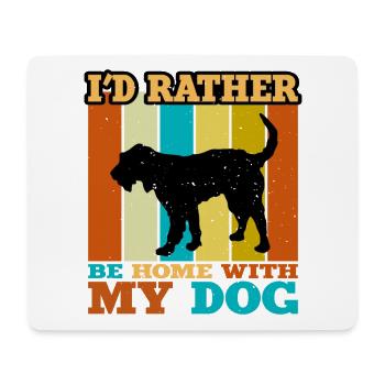 Griffon Nivernais Hund Liebe Silhouette Retro Sonnenuntergang - Mousepad (Querformat) - Weiß - Vorne