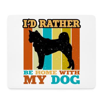 Hokkaido Ken Dog Lover Silhouette Vintage Sunset - Mouse Pad (horizontal) - white - Front
