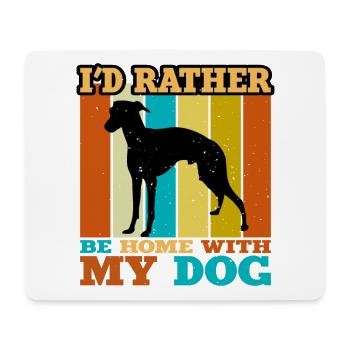 Italian Greyhound Dog Love Silhouette Retro Sunset - Mouse Pad (horizontal) - white - Front