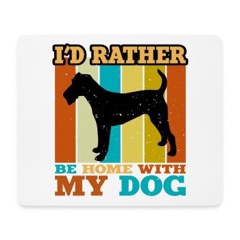 Irish Terrier Dog Lover Silhouette Vintage Sunset - Mouse Pad (horizontal) - white - Front