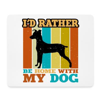 Japanese Terrier Dog Lover Silhouette Retro Sunset - Mouse Pad (horizontal) - white - Front