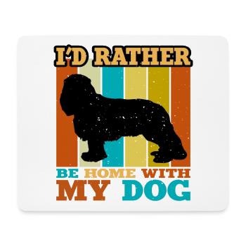 King Charles Hundeliebhaber Silhouette Vintage Sonnenuntergang - Mousepad (Querformat) - Weiß - Vorne