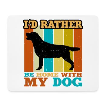 Labrador Dog Lover Silhouette Vintage Sunset - Mouse Pad (horizontal) - white - Front