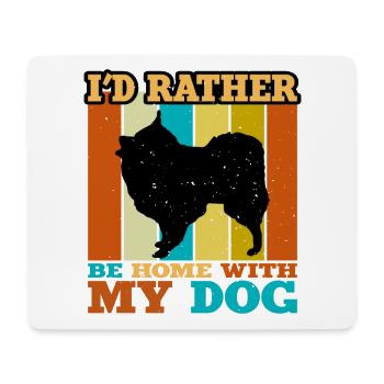 Volpino Italiano Hundeliebhaber Silhouette Retro Sunset - Mousepad (Querformat) - Weiß - Vorne