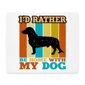 Westfälische Dachsbracke Hundesilhouette Retro Sonne - Mousepad (Querformat) - Weiß - Vorne